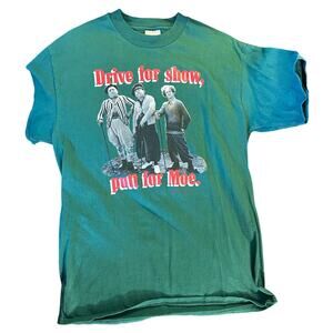 Mens green 3 stooges golf related T-shirt size large